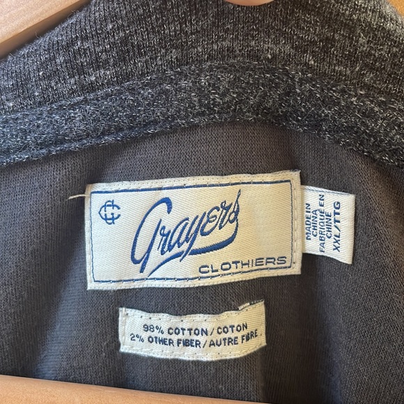 Grayers Clothiers Heathered Henley Size XXL - Picture 5 of 8